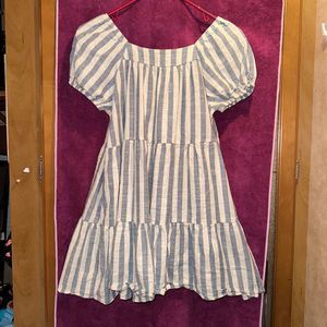 Pretty Blue and White Dress